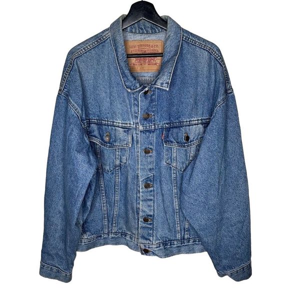 Vintage 90s Levi’s Trucker Jacket Made In USA Large - Picture 1 of 8